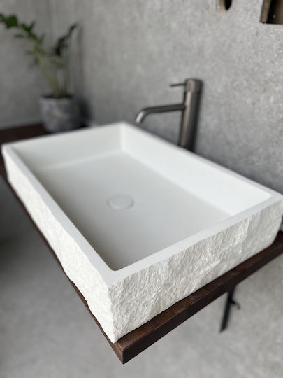 Countertop Sink Porcelain 80x40x12cm White