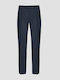 Hose Elastisch in Geradem Schnitt Marineblau