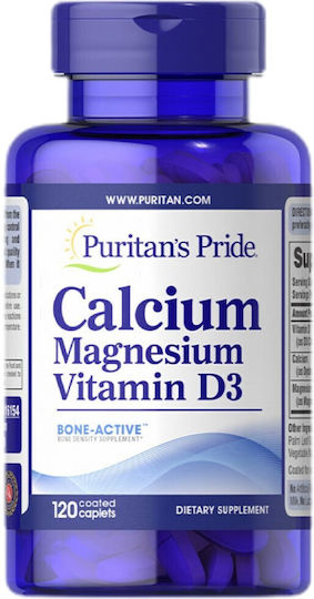 Puritan's Pride Calciu Magneziu cu Vitamina D [120 capsule]