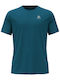 Odlo Ανδρικό Αθλητικό T-shirt Κοντομάνικο Μπλε