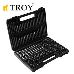 Troy Set 208 Biți Șurubelniță Torx / Steaua / Cruce