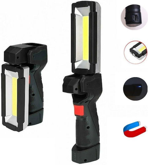 Work & Site Light Extension Cord Rechargeable LED with Brightness up to 500lm Foldable