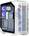 CoolerMaster HAF 700 Gaming Full Tower Computer Case with Window Panel and RGB Lighting Titanium Grey