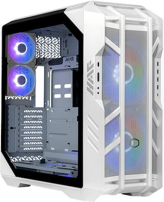 CoolerMaster HAF 700 Gaming Full Tower Computer Case with Window Panel and RGB Lighting Titanium Grey