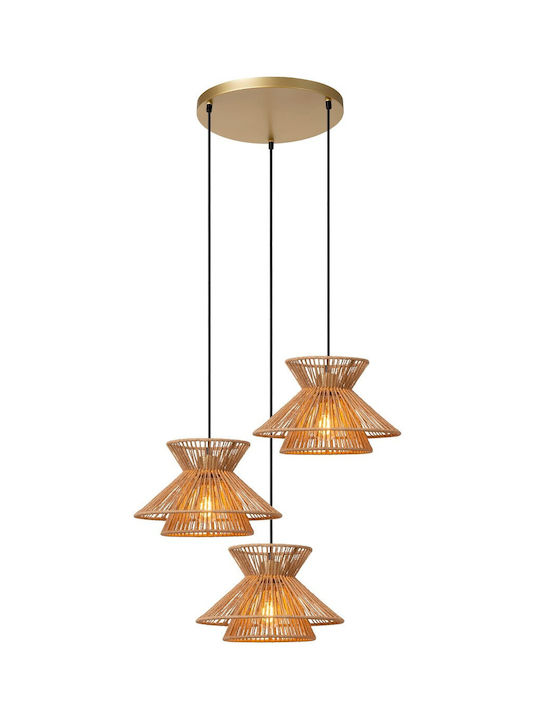 Lucide Lightning Pendant Light Beige with Socket E27