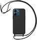 Orso Liquid Back Cover Μεταλλικό με Λουράκι Μαύρο (Redmi 13C 4G / Poco C65 4G)