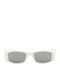 Angel Unisex Sonnenbrille mit Weiß Kunststoff Gestell und Gray Linse