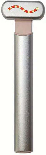 4 in 1 Skin Care Wand with Red Light for Face, Eyes, and Neck Silver