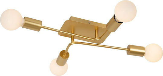 Lucide Lightning Deckenleuchte Gold mit Fassung E27