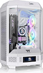 Thermaltake The Tower 300 Micro Tower Κουτί Υπολογιστή με Πλαϊνό Παράθυρο και RGB Φωτισμό Λευκό