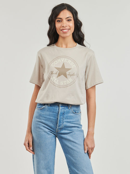 Converse Γυναικείο T-shirt Μπεζ