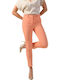 Damen Stoff Hose in Geradem Schnitt Orange
