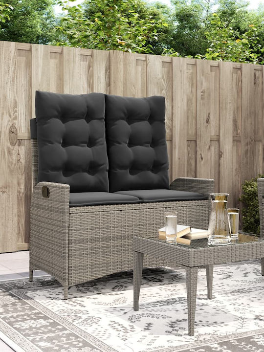 Bench Outdoor Rattan with Pillows