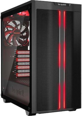 Be Quiet Pure Base 500DX Gaming Midi Tower Κουτί Υπολογιστή με Πλαϊνό Παράθυρο και RGB Φωτισμό Κόκκινο