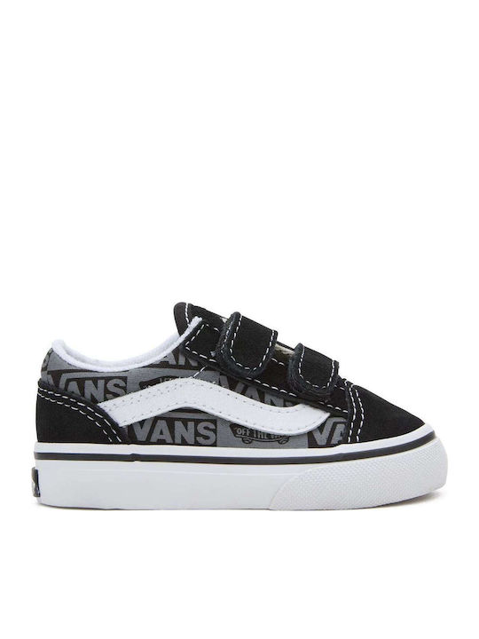 Vans OLD SKOOL V Παιδικά Sneakers με Σκρατς Μαύρα