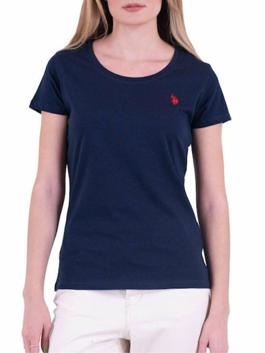 U.S. Polo Assn. pentru Femei de Vară Bluză Mâneci scurte Bej