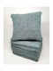 Überwürfe Set 3 Stück Chenille Hellblau