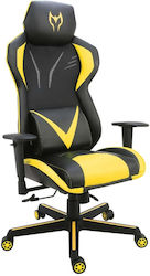 Zita Plus A6100 Artificial Leather Gaming Chair with Adjustable Arms Yellow