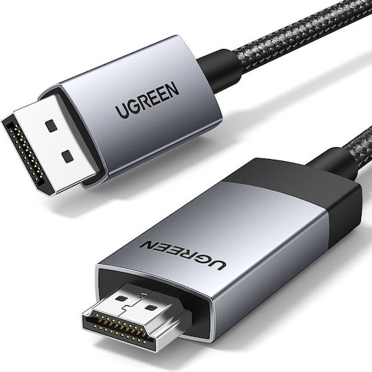 Ugreen Cable DisplayPort male - HDMI male 2m Gray (15774)