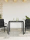 vidaXL Outdoor Lounge Set Bistro 3 Pieces Black with Pillows