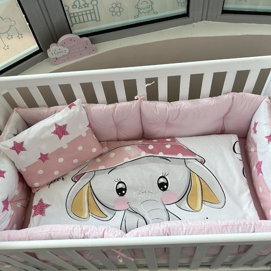 Dizain Baby Σετ Κούνιας Pink 8τμχ