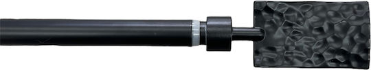 My Home Luxury Pliabil Metalic Galerie pentru perdele Simplu Φ19mm 120-200buc Șah mat negru