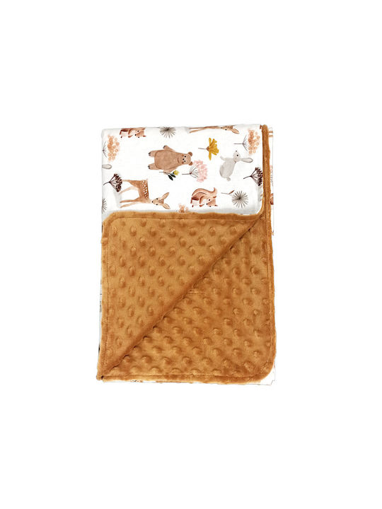 Baby Star Blanket Nursery Swaddling Blankets Minky Forest Brown Camel 75x100cm