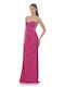 Farmaki Maxi Dress Satin Fuchsia