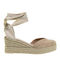 Mourtzi Women's Suede Platform Espadrilles Beige