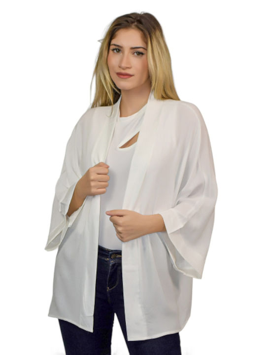 Morena Spain Damen Kimono Weiß