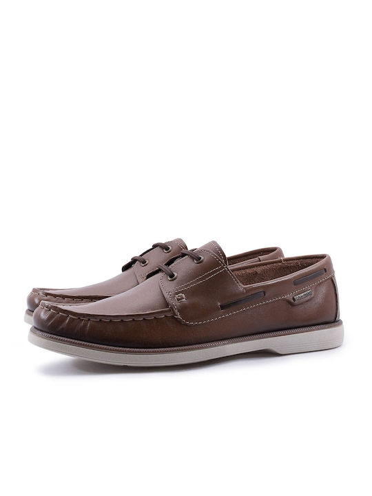 Pegada Δερμάτινα Ανδρικά Boat Shoes σε Ταμπά Χρώμα