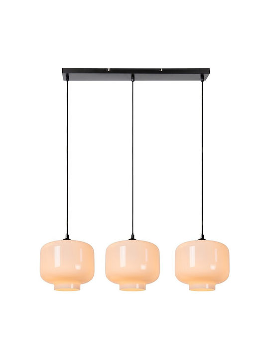 Lucide Lightning Pendant Light Beige with Socke...