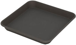 11152003 Square Plate Pot Charcoal 15x15cm