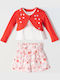 Kids' Set with Shorts Summer 3pcs Red