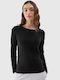 4F Women's Athletic Blouse Long Sleeve Black