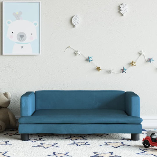 Kids Sofa Blue 80x45x30cm