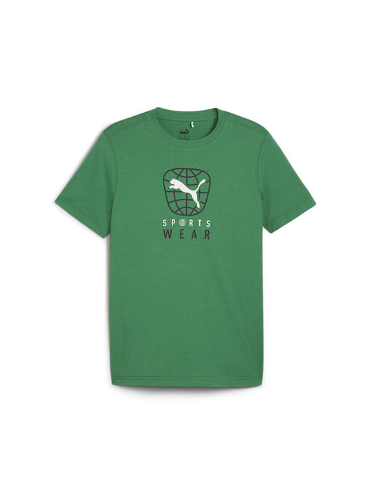 Puma T-shirt Bărbătesc cu Mânecă Scurtă Verde