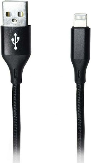 MSonic USB-A to Lightning Cable Μαύρο 1m (MLU623)