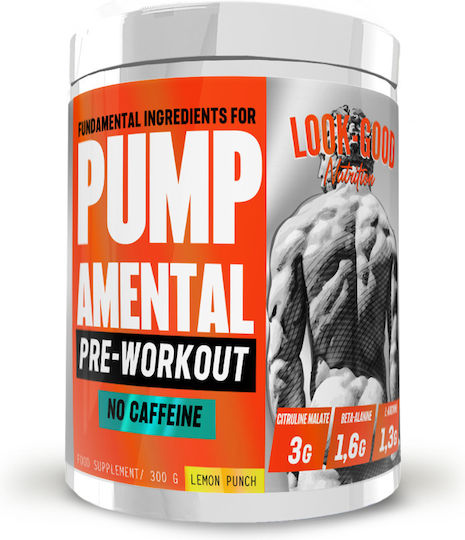 Look Good Naked Pumpamental No Caffeine Συμπλήρωμα Pre Workout 300gr Lemon Punch