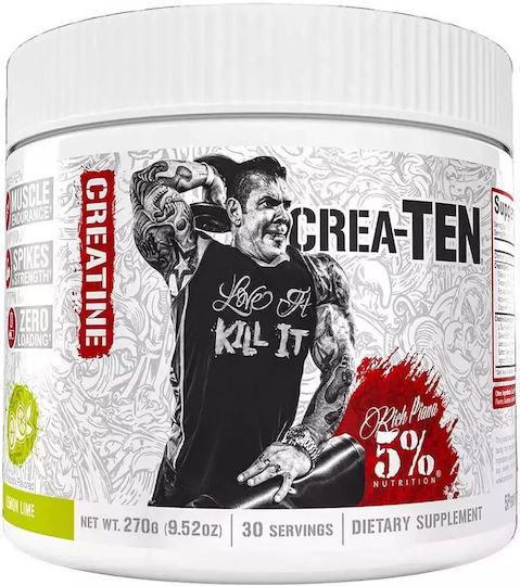Rich Piana 5% Nutrition 5% Crea-ten Κρεατίνη Lemon Lime 231gr