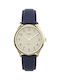 Timex Watch with Blue Leather Strap