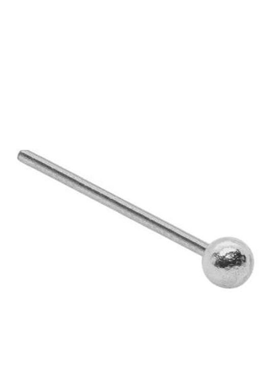Piercing.gr Σκουλαρίκι Μύτης από Ασήμι 0.6mm Λευκό
