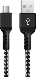 Maclean Energy MCE473 Geflochtenes USB 2.0 Kabel für micro USB Länge 1m Schwarz