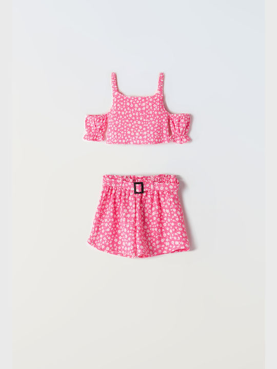 Εβίτα Kinder Set mit Shorts Sommer 2Stück Fuchsia