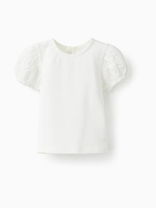 Zippy Kids' Blouse Short Sleeve White