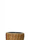 Kaemingk Decorative Basket Wicker with Handles Brown 24x24cm