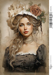 CHeirokamoto Hârtie de orez Decoupage Beige