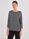 Vero Moda Women's Long Sleeve Sweater Striped Black