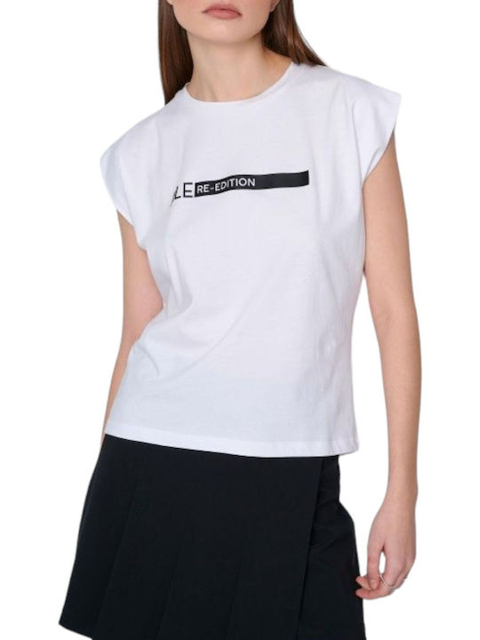 Ale - The Non Usual Casual Women's Athletic Blouse Short Sleeve White