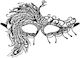 Maskarade BDSM Maske in Schwarz Farbe